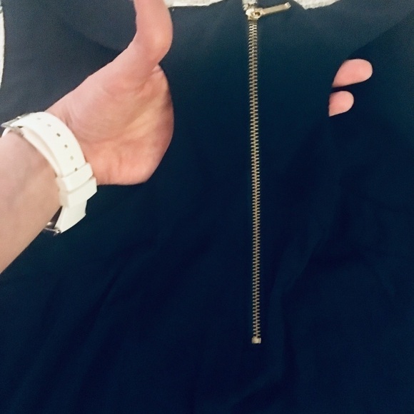 Japna Navy Blue Racerback Zip Flowy Tank Top - Picture 7 of 8